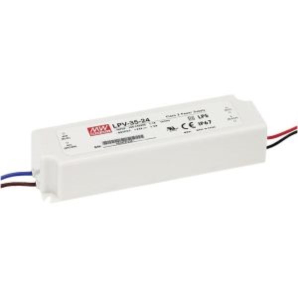 LED voeding 24VDC 35W IP67 incl. 30 cm kabel in/out