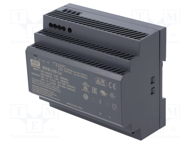 Driver DIN-Rail 150W 24VDC Modulair