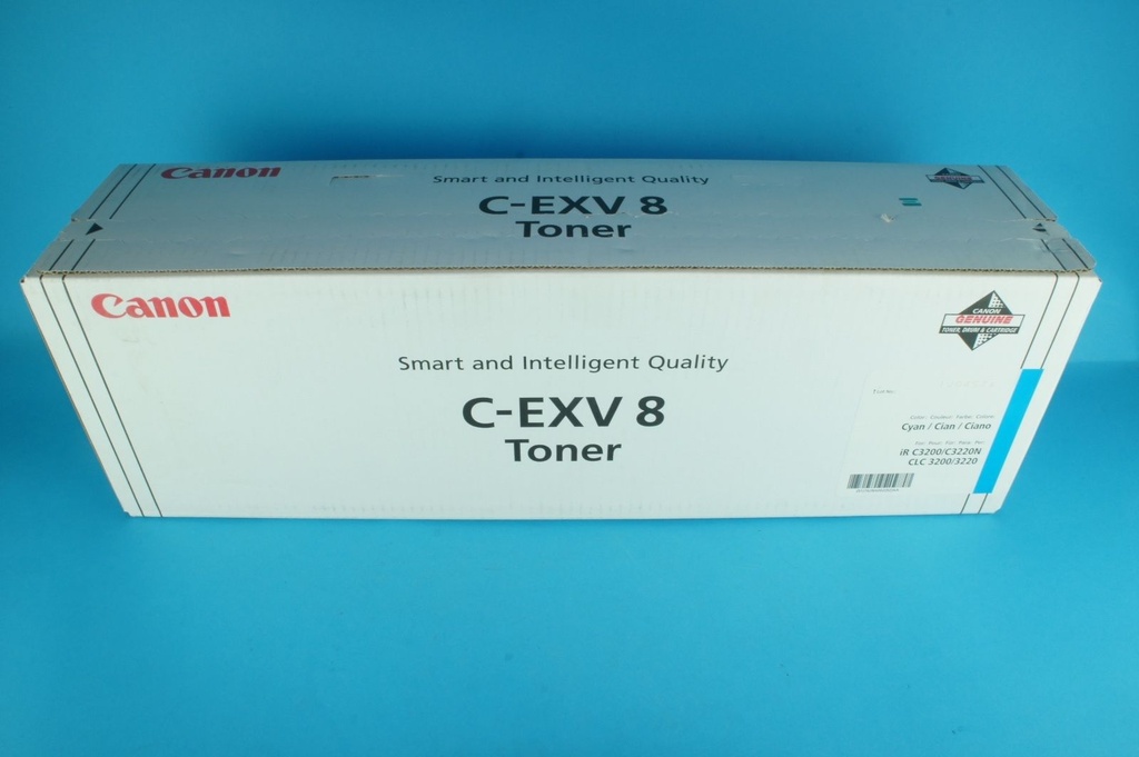 Canon 7628A002AA C-EXV8 Toner Cyan Original for iRC3200/C3220N CLC3200/3220