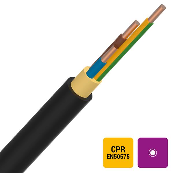 EXVB energiekabel en aansluitkabel XLPE/PVC 1kV Eca 5G1,5mm²