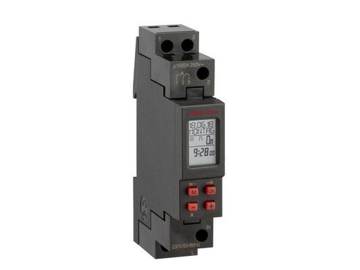 [SC 08.11 pro 230 VAC] Schakelcomp. 230V AC dag-weekprog. 1 mod. breed