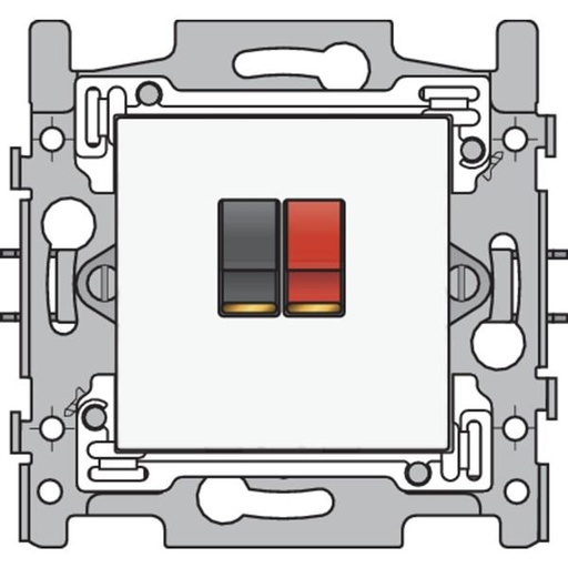 [101-69800] Enkelvoudige luidsprekeraansluiting, sokkel en afwerkingsset white