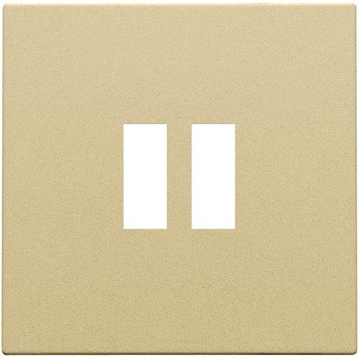 [221-68001] Afwerkingsset voor dubbele USB-A-lader, alu gold coated