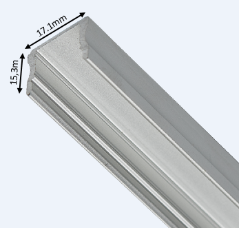 [BEAM1226] LEDstrip aluminium opbouw profiel hoog excl plexi 2 meter