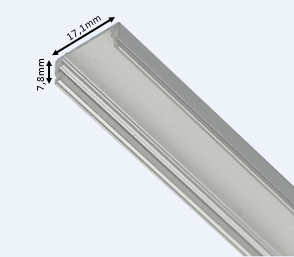 [BEAM1225] LEDstrip aluminium opbouw profiel laag excl plexi 2 meter