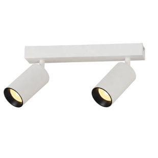 [Beam0651W] Opbouw plafond 2-voudig 2x10W 40° IP20 2x800Lm CRI80 - incl LED-driver WIT