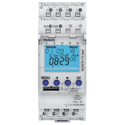 [SELEKTA172T0P3] Digitale astronomische klok 230V 50-60HZ 2CO 16A