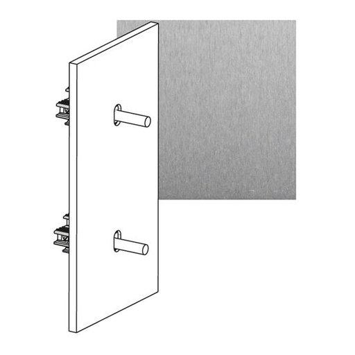 [AR67404] ART 2x wissel verticaal 10A - épure Geborsteld staal