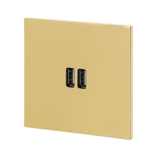 [AR67722] ART dubbele oplader USB épure Gespiegeld goud