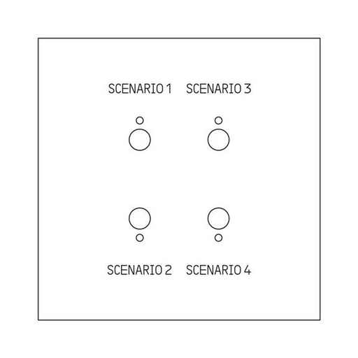 [AR67588] ART My Home bediening 4 scenarios épure Satijn staal