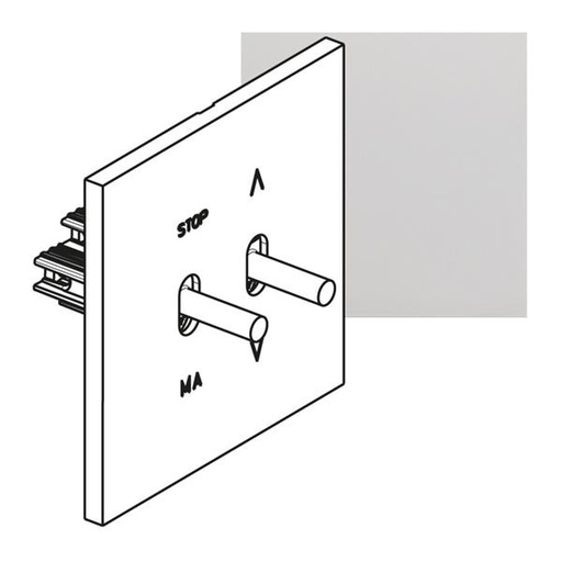 [AR67620] ART rolluikbediening épure Gespiegeld staal