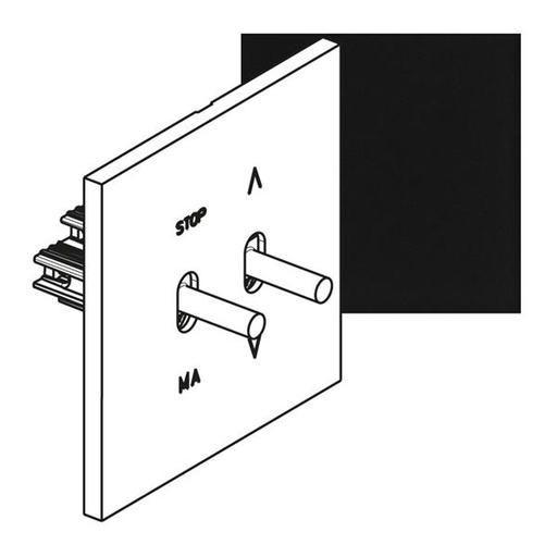 [AR67820] ART rolluikbediening épure Mat zwart