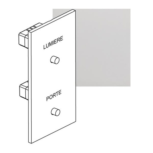 [AR67693] ART verlaagd drukknop Porte+Lumière épure Gespiegeld staal