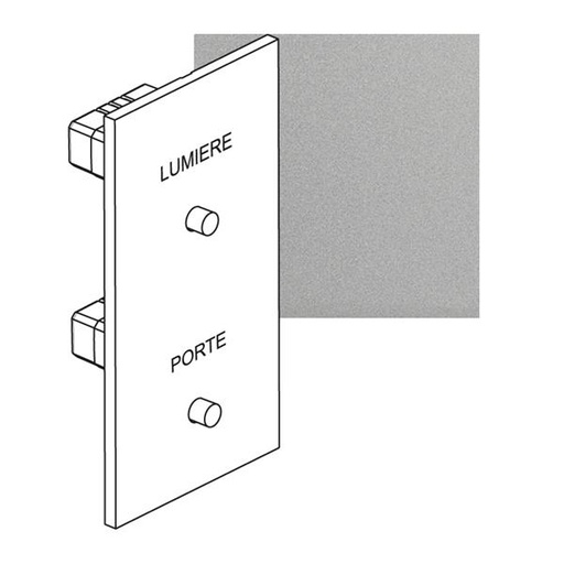 [AR67593] ART verlichting drukknop Porte+Lumière épure Satijn staal