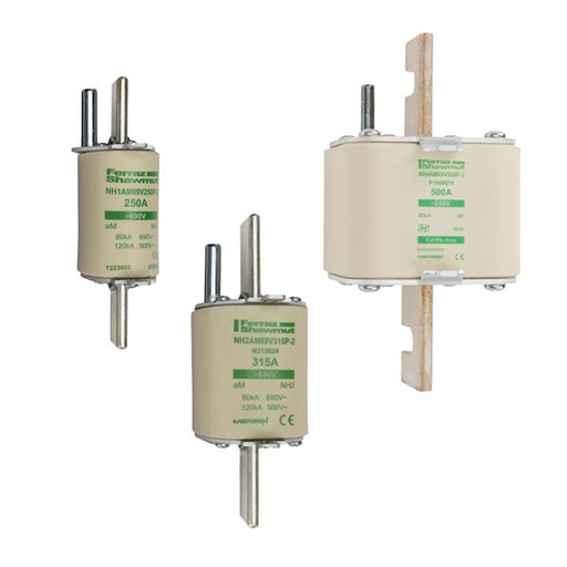 [NH0AM50V200P2] Meszekering Grootte: 0 aM 500V 200A met slagmelder en microswitch