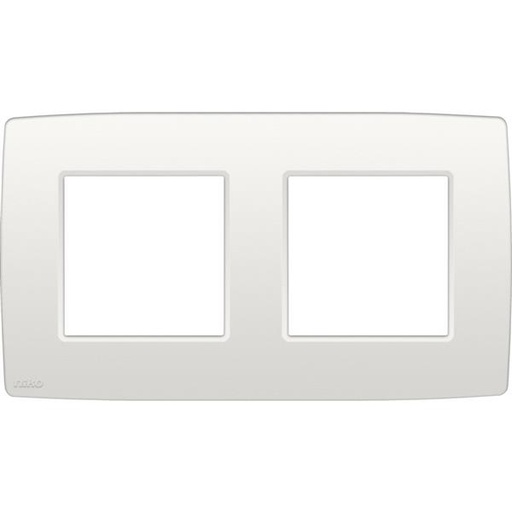 [101-76800] Tweevoudige afdekplaat met 71 mm centerafstand Niko Original white