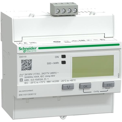 [A9MEM3150] iEM3150 energiemeter 3F - 63 A - Modbus