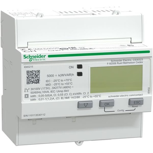 [A9MEM3215] iEM3215 energiemeter 3F - CT - verschillende tarieven