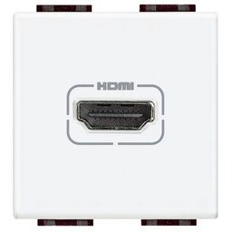 [N4284] LivingLight - Contactdoos HDMI 2 modules wit