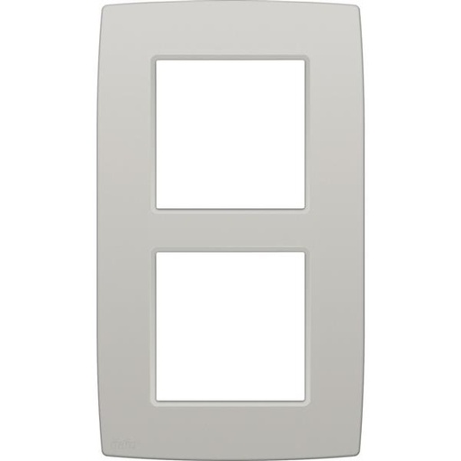 [102-76200] Tweevoudige afdekplaat met 60 mm verticale centerafstand Niko Original light grey