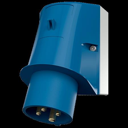 [335] Toestelcontactstop 16A 4P 9H 230V blauw IP44