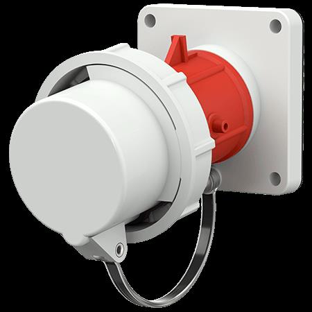 [3915] Toestelcontactstop inbouw 32A 7P 6H 400V rood IP67