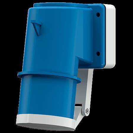 [405] Toestelcontactstop 32A 4P 9H 230V blauw IP44, met klapdeksel