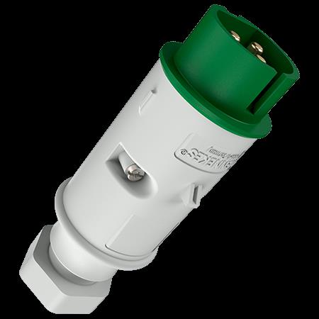 [677A] Contactstop 32A 3P 20-50V groen IP44, met wartel