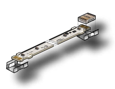 [340-00004-B] Blauwe Ledstrip 20Led's IP20 L400mm  B14,5mm D6,5mm