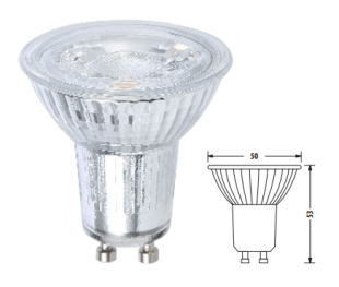 [GU10/7W/2700] LED ampoule GU10 7W 2700K 600Lm 38° CRI>80 dimbaar