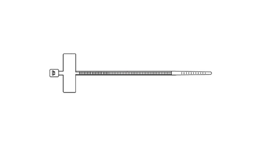 [RND475-00394] Kabelband 100 mm x 2.5 mm natural (zak van 100 stuks)