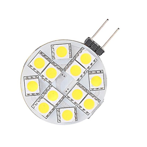 [G4-12SMD5050] G4 12 Smd 5050 Led Warmwit 2-pin lamp 3000K 8-30V