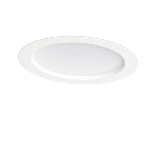 [000002537-B] Down 25 (RAL9016, 3000K/CR180, on/off) LED Light  Rond plafond inbouw 25 W 220-240 VAC 3000 K 2500 lm 225 mm x 45 mm 120°
SMD2835