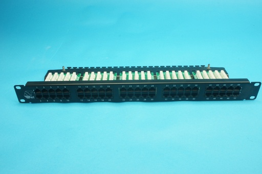 [PP-1U-50-C] ATNET patch panel CAT 3 RJ45 1U 19" 50 ports black