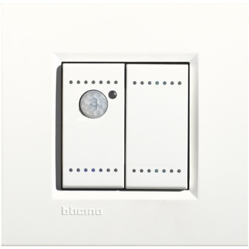 [SWC04MT/N] Schakelaar-Bewegingsdetector-Thermostaat 3-toets Bticino Living.Light-White RGB