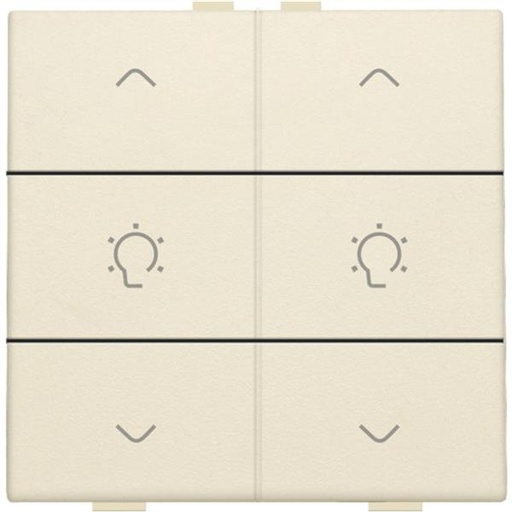 [100-51046] Home Control 2-voudige bediening dimmer met 6-voudige toets, Original crème