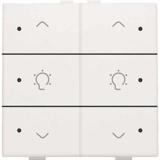 [101-52046] Home Control 2-voudige bediening dimmer met 6-voudige toets+led, Original wit