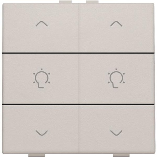 [102-51046] Home Control 2-voudige bediening dimmer met 6-voudige toets, lichtgrijs