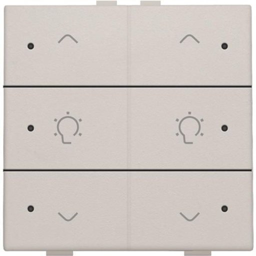 [102-52046] Home Control 2-voudige bediening dimmer met 6-voudige toets+led, lichtgrijs