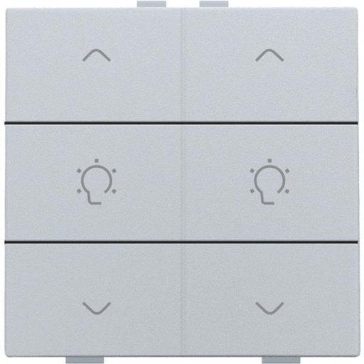 [121-51046] Home Control 2-voudige bediening dimmer met 6-voudige toets, sterling