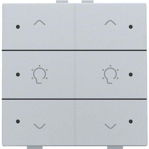 [121-52046] Home Control 2-voudige bediening dimmer met 6-voudige toets+led, sterling