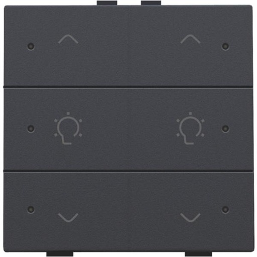 [122-52046] Home Control 2-voudige bediening dimmer met 6-voudige toets+led, antraciet