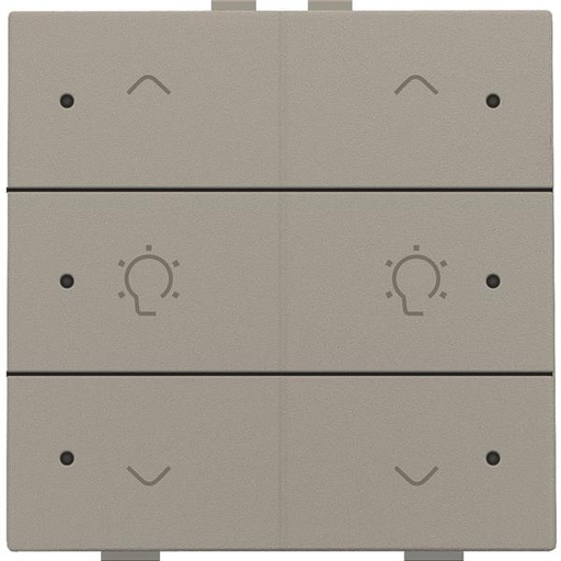 [123-52046] Home Control 2-voudige bediening dimmer met 6-voudige toets+led, brons