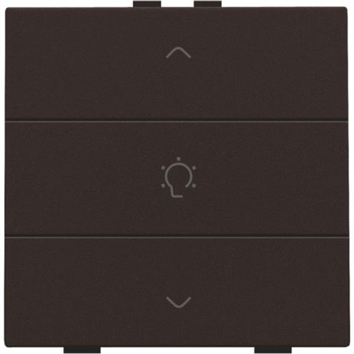 [124-51043] Home Control enkelvoudige bediening dimmer met 3-voudige toets, bruin