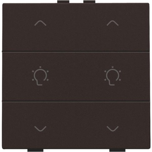 [124-51046] Home Control 2-voudige bediening dimmer met 6-voudige toets, bruin