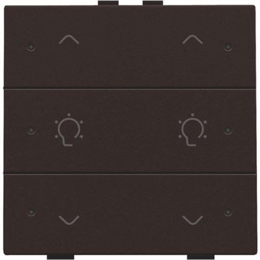 [124-52046] Home Control 2-voudige bediening dimmer met 6-voudige toets+led, bruin