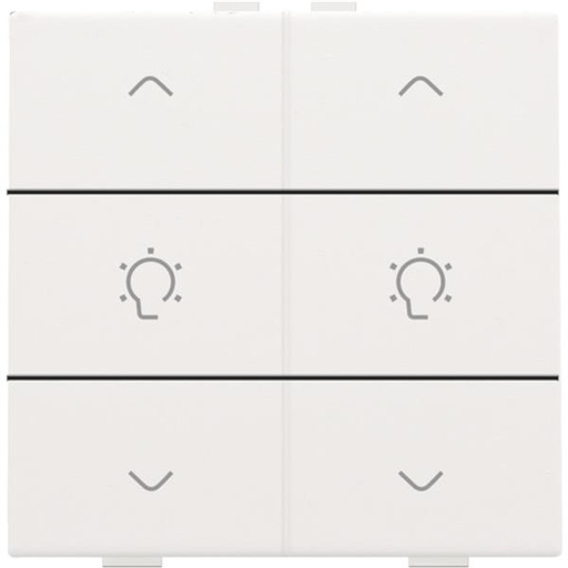 [154-51046] Home Control 2-voudige bediening dimmer met 6-voudige toets, white steel