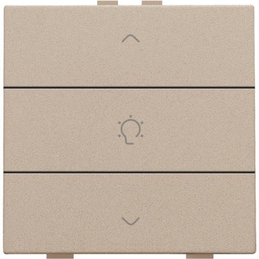 [157-51043] Home Control enkelvoudige bediening dimmer met 3-voudige toets, champagne mat