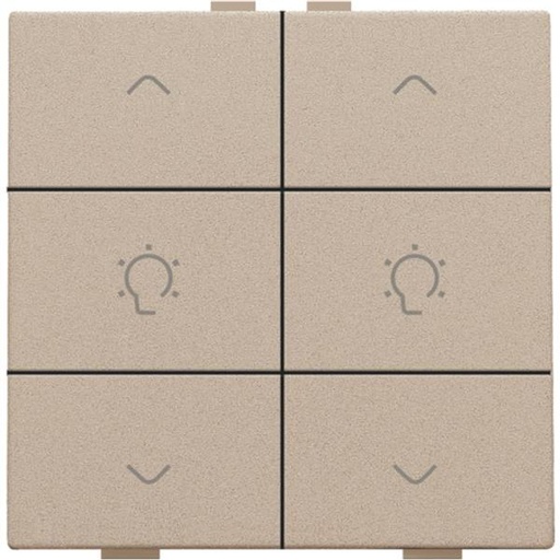 [157-51046] Home Control 2-voudige bediening dimmer met 6-voudige toets, champagne mat