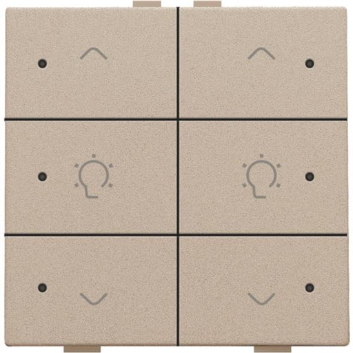 [157-52046] Home Control 2-voudige bediening dimmer met 6-voudige toets+led, champagne mat